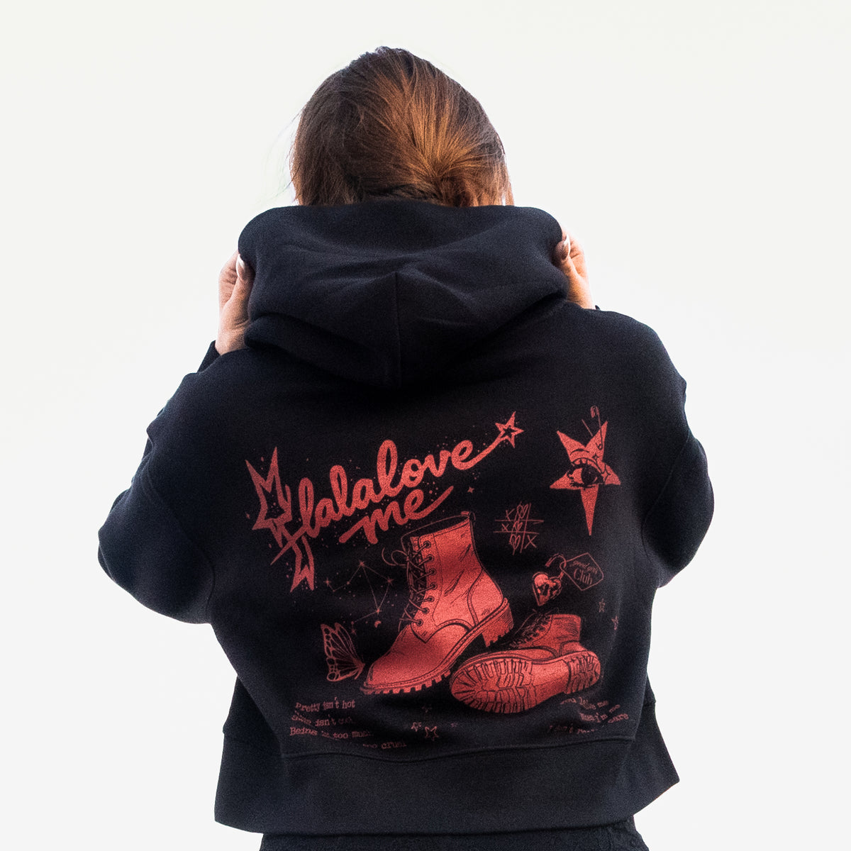 Lalalove Me Cropped Hoodie